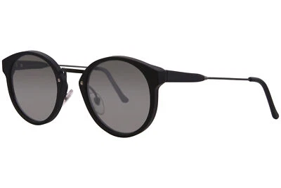 Очки солнцезащитные RetroSuperFuture Panama 1IO/L F16 матовые черные/серые круглой формы 50 мм - Изображение 1 из 4