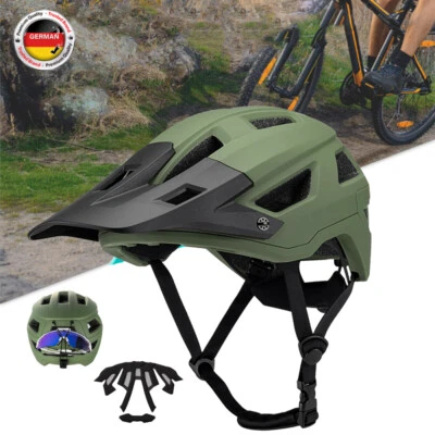 Fahrradhelm MTB Helm Mountainbike Herren/Damen Schutzhelm Radhelm abnehmbaren DE - Bild 1 von 4