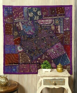 Arazzo con perline da appendere da parete 40" decorazione da parete patchwork arazzi bohémien indiani - Foto 1 di 3