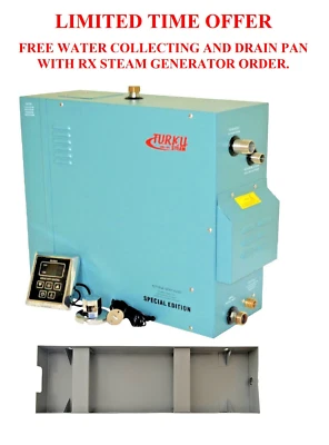 FULL SET 12KW STEAM SHOWER BATH GENERATOR WITH VAPOR-PROOF CONTROLLER AUTO DRAIN - Image 1 of 4