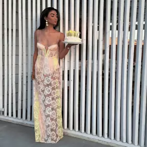 For Love & Lemons Blossom Maxi Abito Multi - Foto 1 di 10