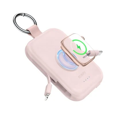 Carregador portátil RORRY, 5000mAh carregador portátil banco de potência com cabine embutida... - Imagem 1 de 4
