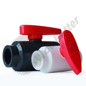 UPVC Ball Valves White/ Grey Φ20mm~Φ90mm UPVC Plumbing Fittings On/Off Valves - Picture 1 of 11