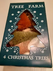 Baum Bauernhof 4 Weihnachtsbäume - Flaschenbürste mit Holzsockel - Weihnachtsdorf - Bild 1 von 5