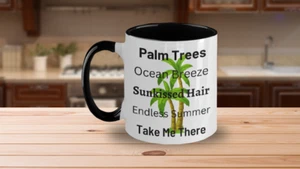 Palm trees Ocean Breeze Sunkissed Hair Endless Summer Take Me There, Two-Toned - Picture 1 of 3