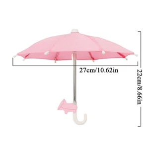 Mini Sun Shade Mobile Phone Holder Sun Umbrella Suction Cup Portable Stand Decor - Picture 1 of 25