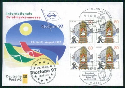 GERMANY EXHIBITION-COVER 1997 ITALY RICCIONE EUROPA CEPT FAIRY TALES FISH m3180 - Image 1 of 2