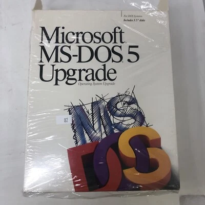 VINTAGE MICROSOFT MS-DOS 5 UPGRADE 5.25" FLOPPY - PREOWNED - Image 1 of 4