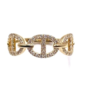 Luxuriöser Diamantring in 14k Gelbgold - Bild 1 von 10