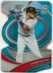 2021 Spectra Yadier Molina 15/45 Neon Blue Die-Cut #56 - Picture 1 of 2