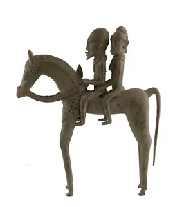 Cavalier Dogon Bronze du Mali African Art -28 cm AA 429 - Picture 1 of 6