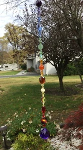 Handmade Chakras Crystal Stone Purple Suncatcher/Prisms W/Swarovski Elements USA - Picture 1 of 3