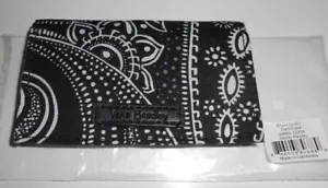 FUNDA TARJETA VERA BRADLEY PAISLEY ESTELAR RFID NEGRO BLANCO - EXCELENTE - Imagen 1 de 4