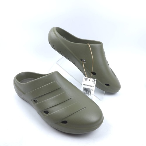Adidas Adicane zoccoli verde oliva ciabatte slip on candele uomo taglia 9 donna 10