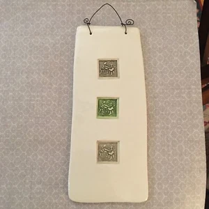 CELTIC POTTERY Ceramic Hanging Wall Art Tile 5" x 12" Celtic Symbol - Picture 1 of 9