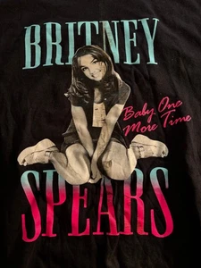 Camiseta Britney Spears Baby One More Time Tour Med Casi Como Nueva + Negra Años 90 Pop - Imagen 1 de 4