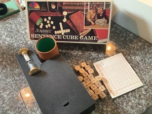Complete Vintage 1971 Scrabble Sentence Cube Board Game by Selchow & Righter - Picture 1 of 5