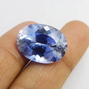 Impresionante Piedra Preciosa Suelta Corte Ovalado 23.40 Quilates Zafiro Azul Natural CERTIFICADO - Imagen 1 de 8