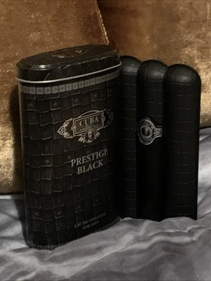 Fragancia Hombre CUBA "Prestige Black" Eau De Toilette Spray Natural 3oz Nuevo Foto 1 de 4