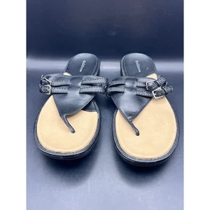 Croft & Barrow Damen-Riemensandalen schwarz Bridget Größe 9 Medium Schnallenakzente - Bild 1 von 4