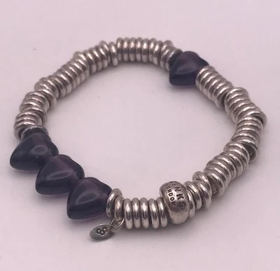 Brazalete Sweetie Corazón Rosa Plata Esterlina Sello Genuino ENLACES DE LONDRES Foto 1 de 4