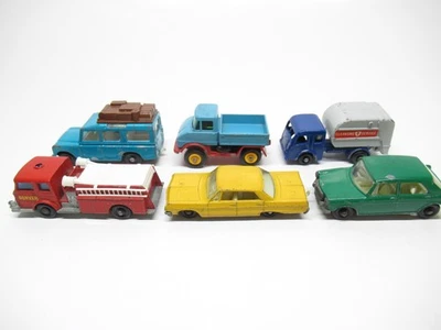 LOTE MATCHBOX LESNEY SAFARI TAXI MG 1100 RECUSE UNIMOG FIRE PUMPER - Imagem 1 de 4