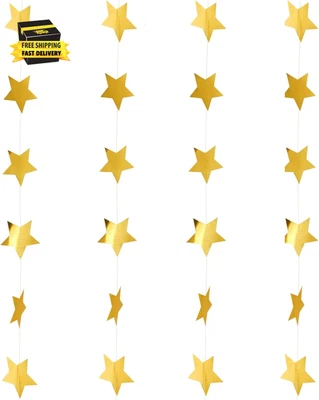 2 Piezas Guirnaldas de Estrellas, Guirnaldas de Estrellas Brillantes Decoración de Banner, Guirnaldas de Navidad, para Foto 1 de 4