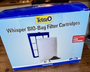 TETRA WHISPER BIO-BAG DISPOSABLE FILTER CARTRIDGES UNASSEMBLED LARGE 10 PACK - Picture 1 of 3