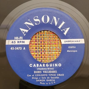 DIORIS VALLADARES - Cabarguino / Merengue Latin 45 on ANSONIA (169) - Picture 1 of 2