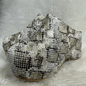 Zuecos de plataforma con estampado de serpiente Azalea Wang Teatree talla 7,5 - Imagen 1 de 9