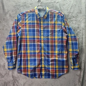 Bugatchi Uomo Classic Fit XXL Men’s Plaid Button-Up Shirt Multicolor Check - Picture 1 of 12