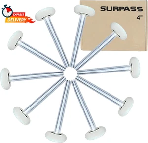 Surpass Confezione 10 Rulli Porta Garage 2'' Nylon Ultra Silenziosi Stelo 4", 6200-2RS Doppio - Foto 1 di 6