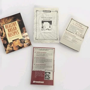 Breadman Automatic Bread Baker Instruction Manual With Healthy Bread Recipes Set - Imagen 1 de 5