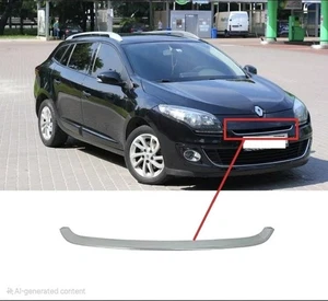 PARA RENAULT MEGANE III 12-13 NUEVO PARACHOQUES DELANTERO SUPERIOR CROMADO MOLDURA CENTRAL - Imagen 1 de 2