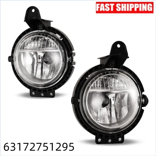 Pair Fog Lights For 2007-15 Mini Cooper R56-59 Halogen Front Clear Driving Lamps - Изображение 1 из 4