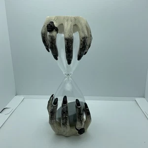 Ashland Halloween Witches Lair Hourglass Hand With Black Nails & Skull Rings - Picture 1 of 4