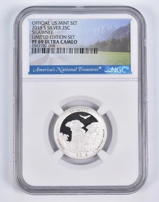 2016-S Silver PF69 ANT Shawnee Quarter Limited Edition NGC *2526 - Image 1 of 4