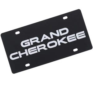 Jeep Grand Cherokee Logo License Plate (Black) - Picture 1 of 4