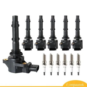 6 Ignition Coil & Spark Plug For Mercedes-Benz GLK350 E350 C300 ML350 C350 UF535 - Foto 1 di 9