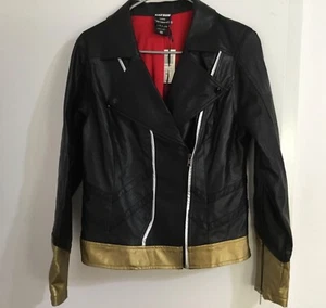 Black Widow Her Universe Marvel Avenger Faux Leather Cosplay Jacket Women Medium - Picture 1 of 6