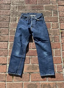Vtg Rare S Type Dark Levis Big E Single Stitch Redline 501s Jeans Usa 29 X 31 6 - Picture 1 of 11