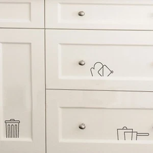 6er Set Küchenutensilien Schrank Aufkleber Sticker Etiketten - Bild 1 von 3
