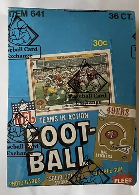 1982 Fleer Football Teams In Action Unopened Was Box BBCE - Image 1 of 4