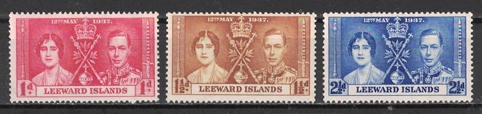Leeward Islands:1937 SC#100-02 MNH Coronation Issue AP949 - Image 1 of 2