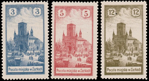 Poland Zarki #Mi1-Mi3 MNH CV€720.00 [Signed Petriuk PZF] Cover