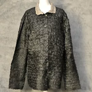 Damen Jacke Bluse Wende leicht 6 Knöpfe gold schwarz Etikett entfernt - Bild 1 von 10
