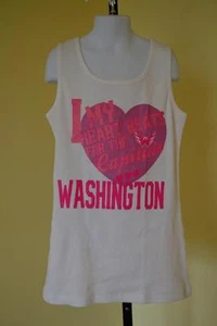 New-Mended- Washington Capitals Youth Girls Medium M (10-12) Ribbed Tank Shirt - Picture 1 of 7