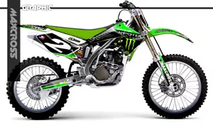 KAWASAKI KX250F 2004 - 2005 MAXCROSS GRAPHICS KIT DECAL FULL SuperSticker MONE4 - Picture 1 of 3
