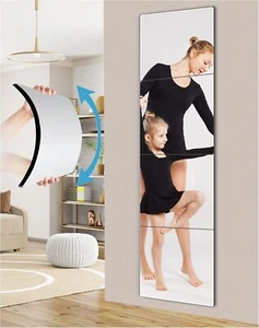 Unbreakable Full Length Wall Mirror Tiles,Shatterproof Mirror for Kids Extra Thi - Picture 1 of 8