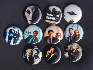 Akte X - Set (12) 1" Pinback Buttons - KOSTENLOSER VERSAND! - Bild 1 von 4
